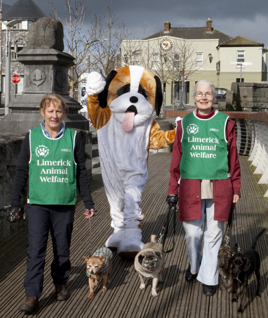 Geraldine Gunning and Josephine Treacy of Limerick Animal Welfare who always carry bags when walking their dogs.