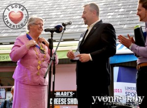 At the Gay Games Bid Event - Mayor Kathleen Leddin and Federation of Gay Games Site Inspection Team member David Killian and John James Hickey, Bid Coordinator Limerick 2018. Picture: Yvonne Fahy Photography