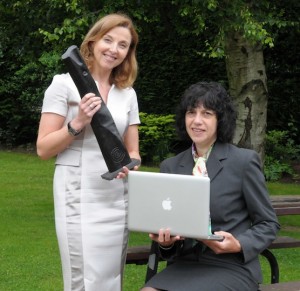 Maria Kelly CEO of the Limerick chamber with Dr Maria Hinfelaar of LIT with one of the Limerick Chamber regional awards for 2013