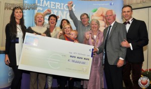 Richard Lynch pictured with Kelly Brosnan (far left) and Mayor Kathleen Leddin and Gerry Boland with the winners Annacotty. Picture: David Woodland