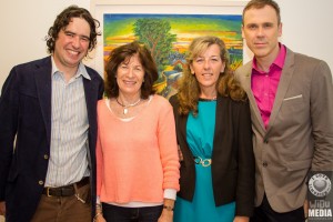 Richard with artist Hugh Mc Mahon, his mum Ailish Mc Mahon, Bernadette Kennedy, CEO of Blue Box. Picture: Damien Wilson