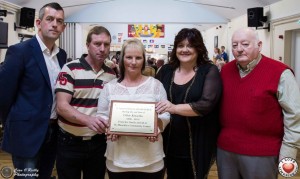 At the Chloe Kinsella Appreciation Day at St.Munchins Community Centre - Cllr. Maurice Quinlivan, Chloes uncle Matthew Franklin, Chloes mother Shirley Kinsella, Centre Manager Linda Ledger and Kieran O'Neill. Picture: Cian O Reilly