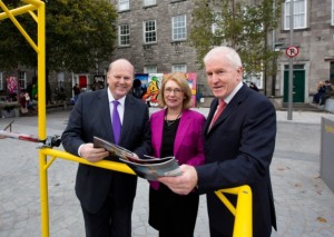 Unveiling: Michael Noonan, Jan O'Sullivan and Jimmy Deenihan launch the programme for Limerick's stint as national City of Culture 2014. Picture: Sean Curtin