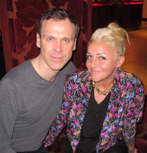 Richard pictured with Catherine O’Halloran, who has spearheaded the Urban Exhibitionists project on Parnell Street.