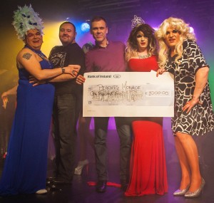 At last years event, Presenter Sheila Fitspatrick, Organiser Paddy Doyle, Judge Richard Lynch, Winner Lady Peaches Monroe and Presenter Madonna Lucia. This year the event takes place On Saturday Feb 15 in Dolans Warehouse. Picture: Dolf Patijn