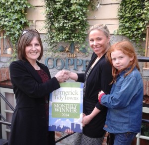 Tidy Towns April Award Presented To The Copper Room on Thursday April 24.