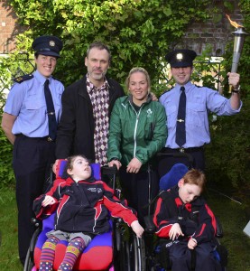 Limerick Athletes on Special Olympics Munster Team for 2014 Special Olympics Ireland Games - Richard with Michelle Fahy, rugby star niamh Briggs, Donal Meade (back) and Keri Brett and (Joe Kelly). Picture: Caleb Purcell