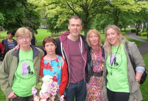 Richard with Monica McElvaney, Director of Services for ADAPT, organiser Ciara Morris, Karen McHugh, CEO Doras Luimni and Laura Bohan, Public Relations and Fundraising Manager ADAPT House