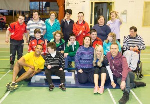 At the Special Olympics games video shoot for I Love Limerick Richard joins Leanne Moore and Kamal Ibrahim as they work out the the athletes in the University of Limerick and Lisnagry. Pic Sean Curtin Photo.