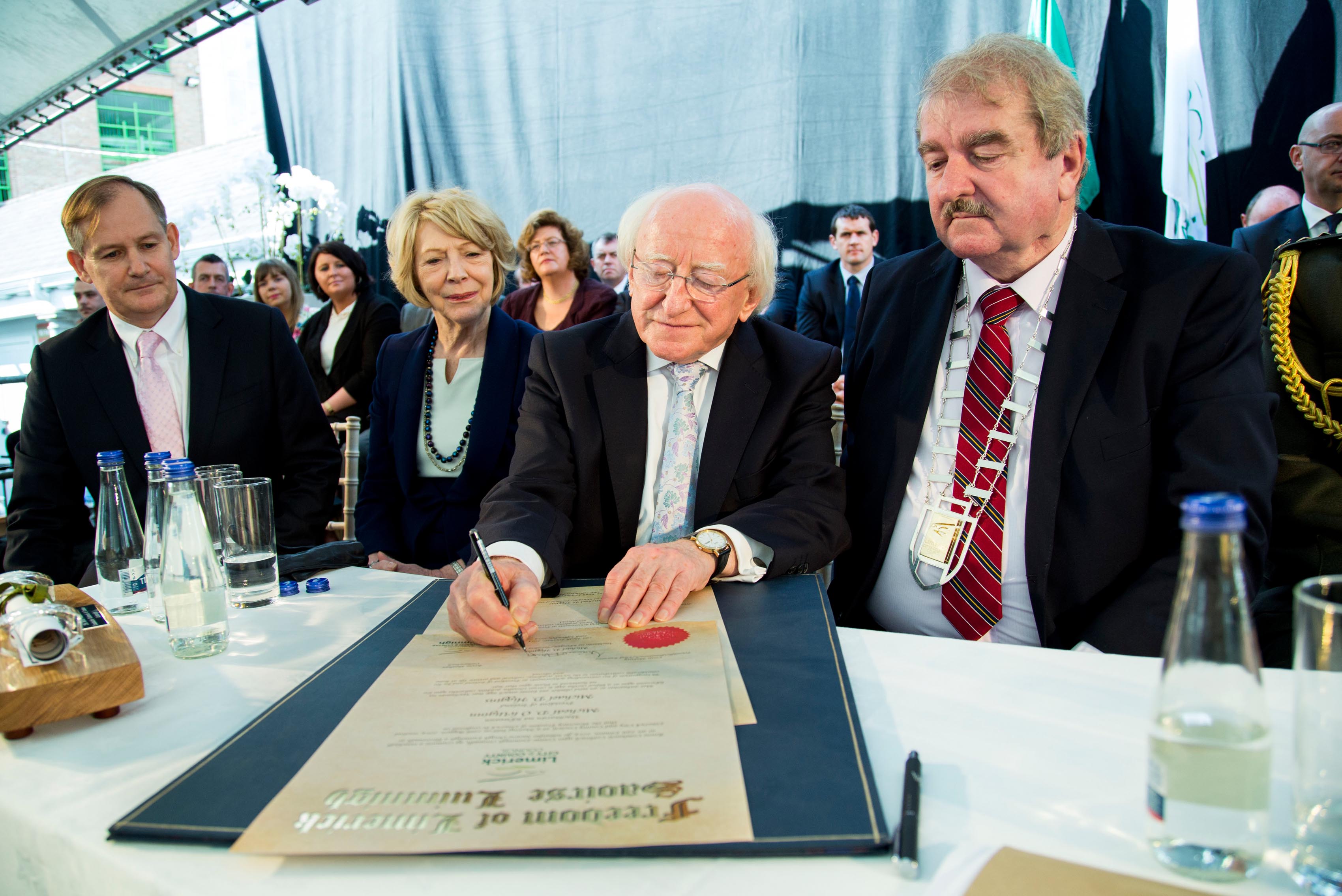 President Michael D Higgins Freedom of Limerick album 2