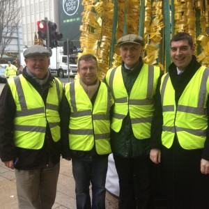 Limerick Thomond and Cuan Mhuire Volunteers at Tree of Remembrance on Bedford Row. Photo: Michael