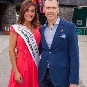 Dawn Ryan, the Limerick Rose at Limerick LGBT Pride 2014 with her date Richard Lynch of ILoveLimerick.com. Picture: Dolf Patijn