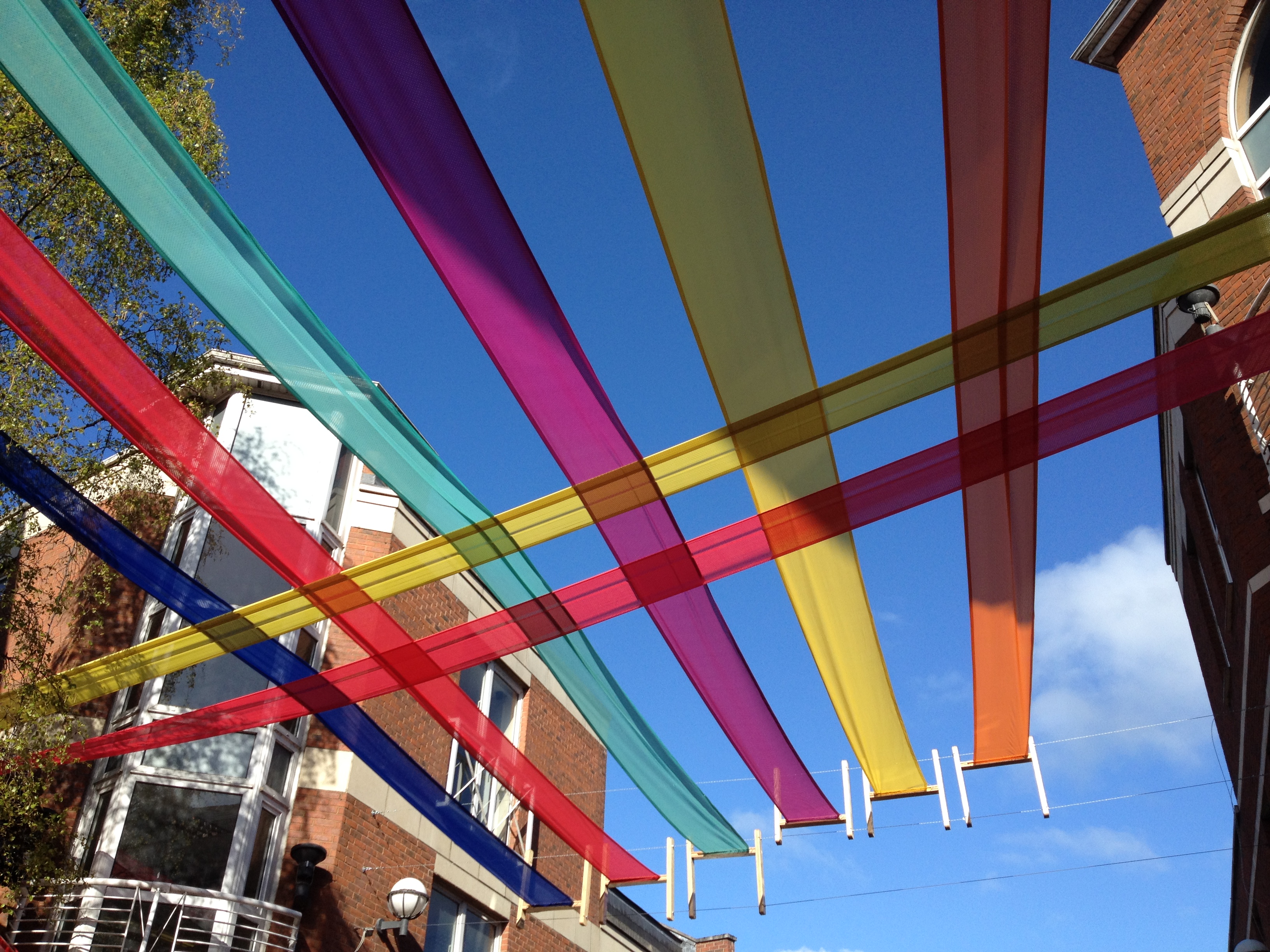 Splash of colour in City Centre with animated urban garden