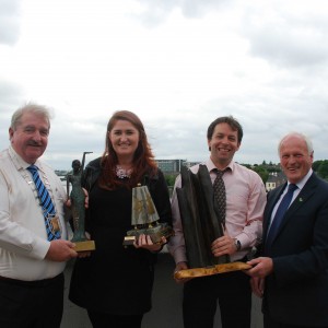 24/06/2015 REPRO FREE L-R: Cllr. Kevin Sheahan, Mayor of Limerick City and County, Laura Henebry, Co-Chairperson of Limerick Musical Society, Dermot Winston, Co-Chairperson of Limerick Musical Society, and Cllr. Eddie Ryan.