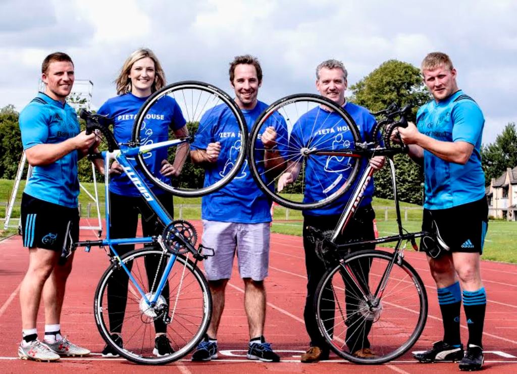 Munster rugby players kick off Pieta 100 National Cycle Weekend in Limerick