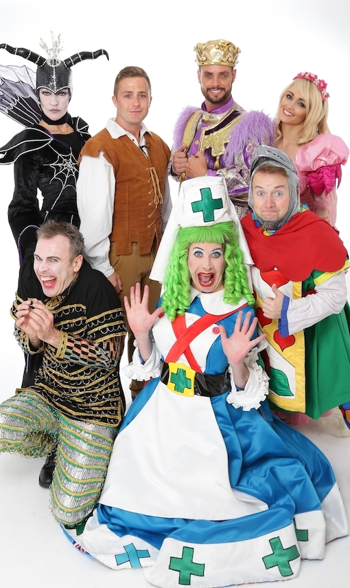 Richard with Hilda Fay, George McMahon, Keith Duffy, Leanne Moore, Myles Breen and Richie Hayes who are all coming back for Sleeping Beauty this Christmas!