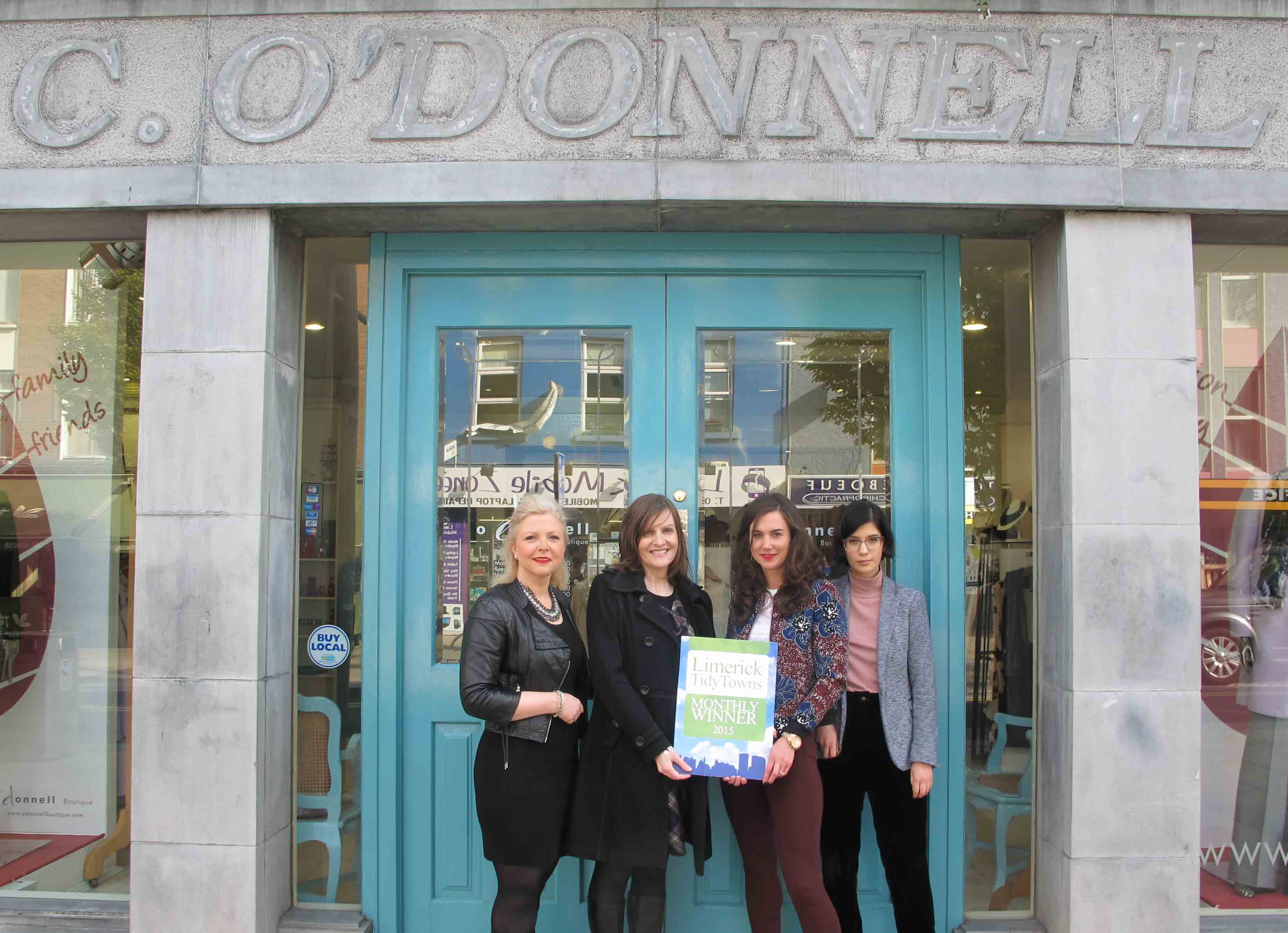 Limerick Tidy Towns award O'Donnell Boutique for month of October