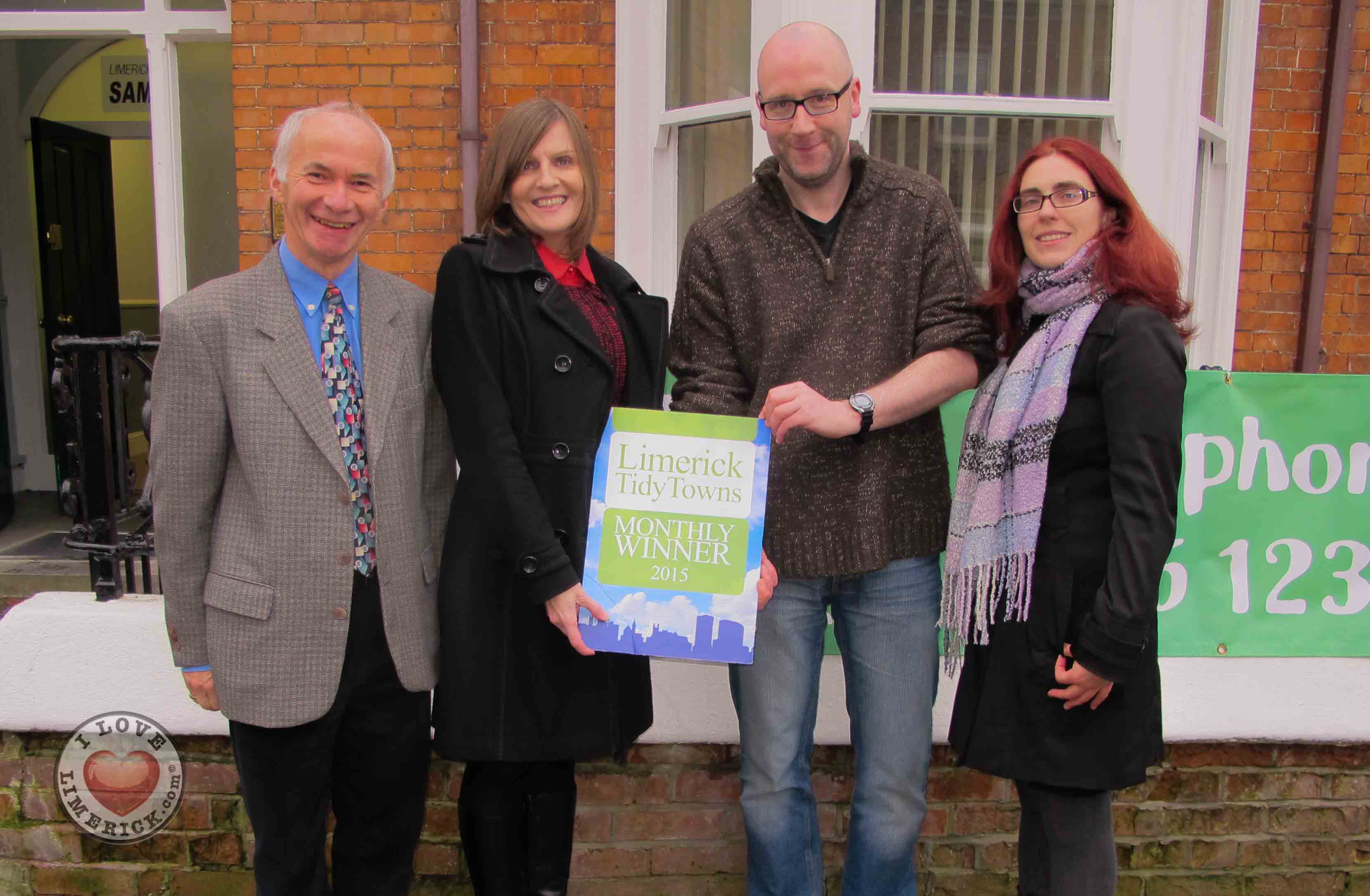 Limerick Tidy Towns award Samaritans for the month of November