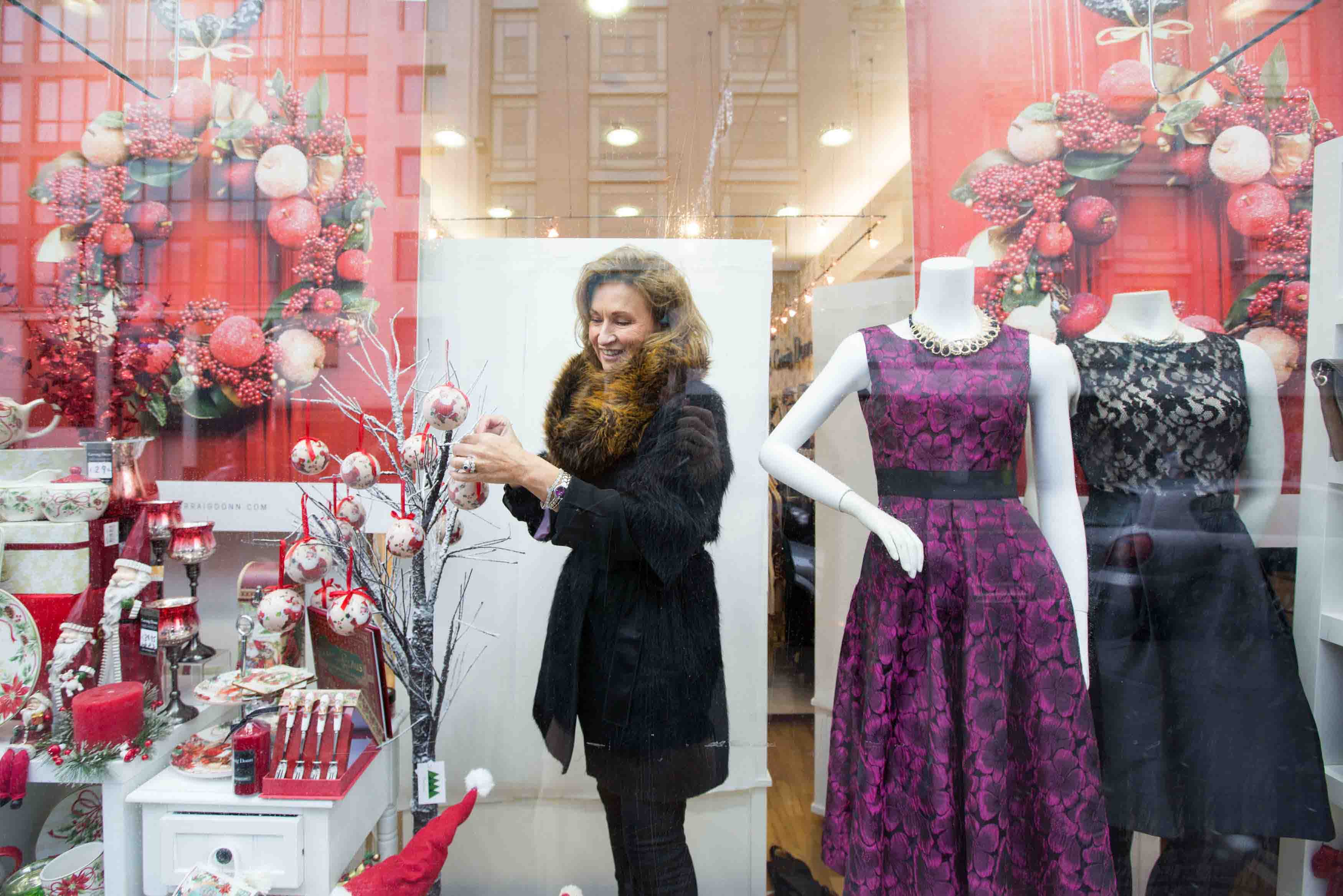 Limerick Festive Window Display for city fashion retailers