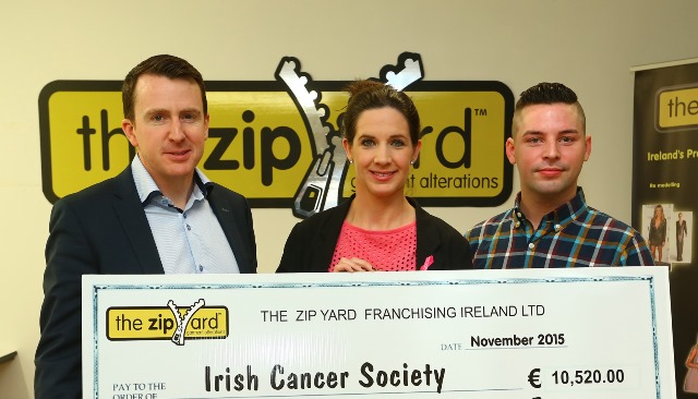 The Zip Yard Paint it Pink fundraiser hands over €10,000 to The Irish Cancer Society