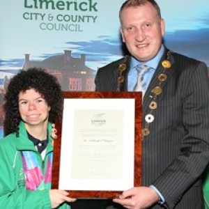 Special Olympics star Ashleigh O Hagan civic reception in Limerick