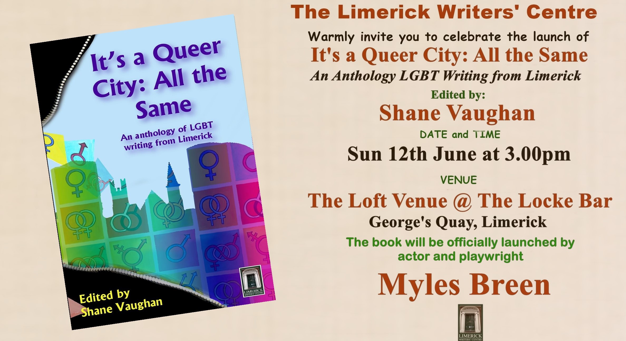 Limerick Writers Centre launches Its a Queer City All the Same