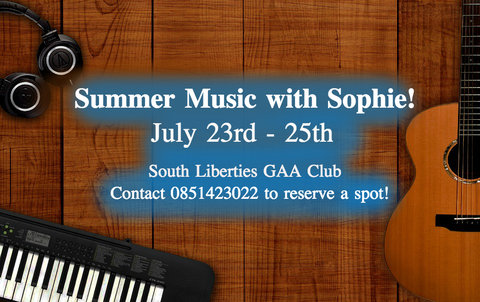 Sophie Oolsthorn graduated from Music in UCC in 2015. This Summer Sophie is starting a new business venture and is starting off with a Summer Music Camp, Summer Music with Sophie.