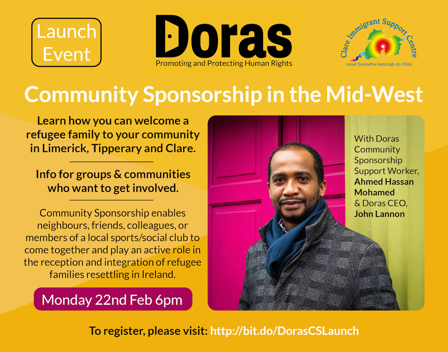 Doras Community Sponsorship programme is running an event this Monday, February 22