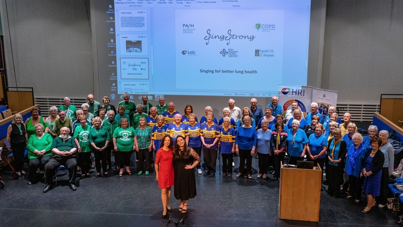 Sing Strong choral choir pictured above in 2019 at their concert performance at the University of Limerick