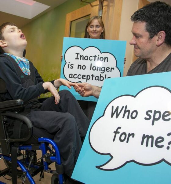 St Gabriels government funding - Eoin Coleman and his father Paul with Aisling Cullen pictured above at St Gabriel’s Centre in Limerick. Picture: Arthur Ellis