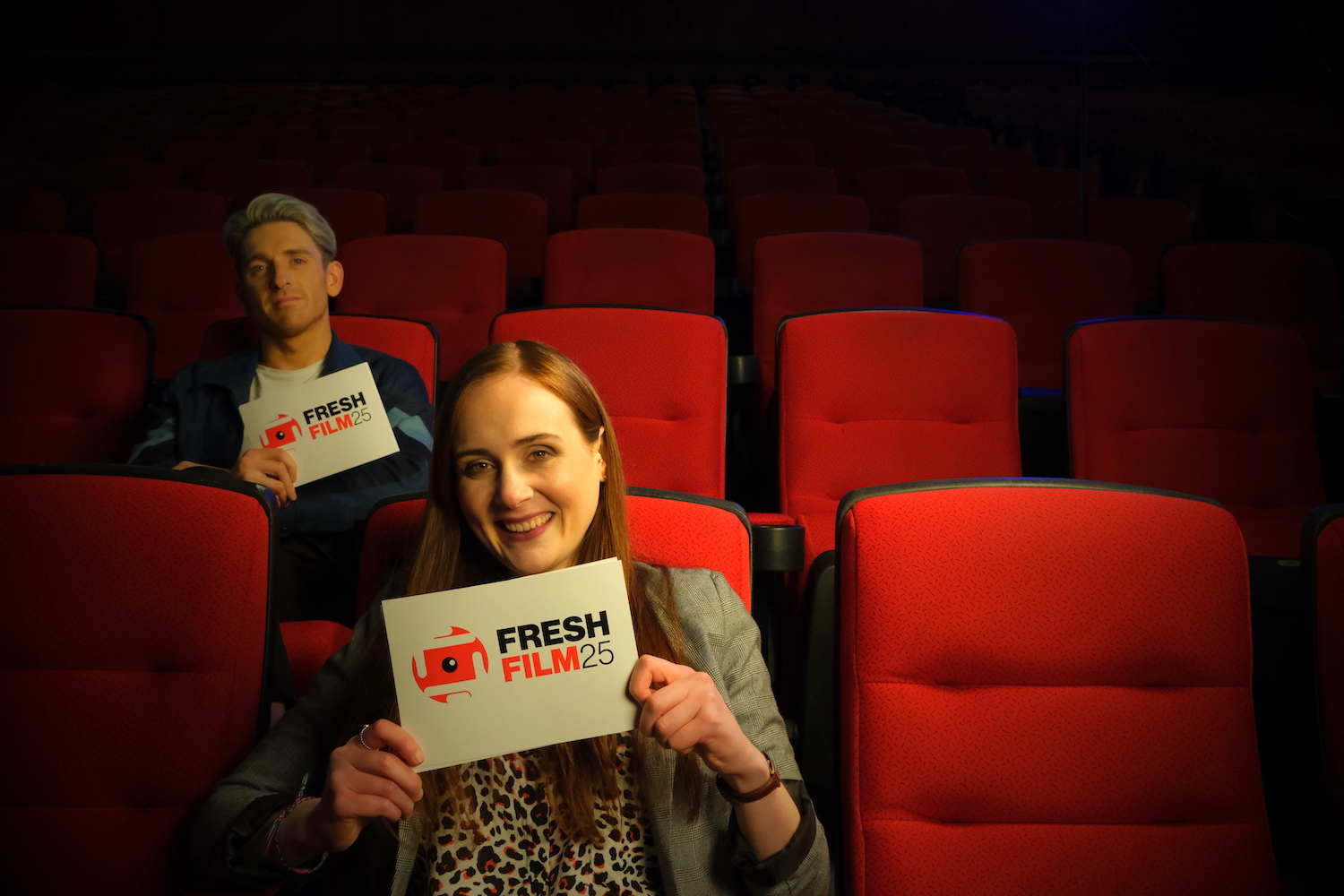 Justine Stafford pictured with Stephen Byrne, her co-host for this year’s Fresh International Film Festival.