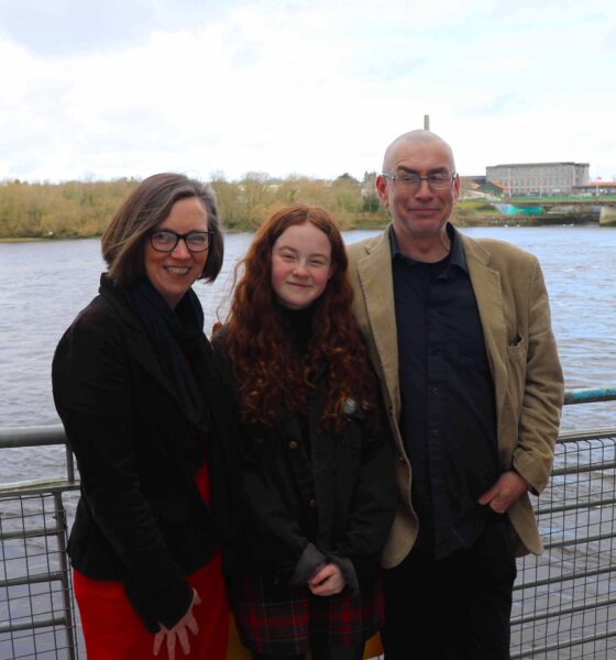 C40 Global Youth - Saoirse Exton has been selected as one of only 14 young climate activists worldwide to be part of the inaugural C40 Global Youth and Mayors' Forum. Saorise pictured above with her parents. Picture: ilovelimerick