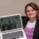 Limerick Voice newspaper Editor 2021 Christine Costello pictured above with Limerick Voice front page