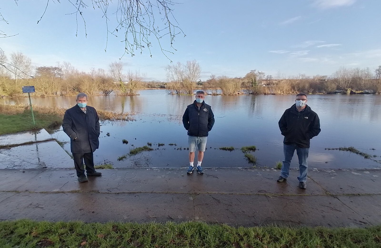 Corbally Baths - Pictured at the Baths are Deputy Kieran O’Donnell, Mark Dempsey and John Ryan of Limerick Narwhals.