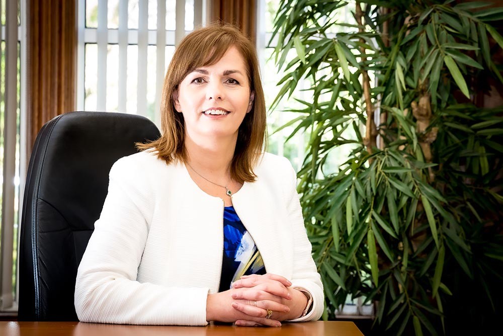 Mary O Brien pictured above is the new Milford Care Centre Chief Executive. Picture: Keith Wiseman INSIDE - Joe Murphy, chairman of the board of Milford Care Centre; chief executive Mary O’Brien and outgoing chief executive Pat Quinlan. Picture: Keith Wiseman.