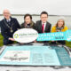 Shannon Estuary Way viewing point launch at Glin Pier. Pictured above were Mayor Michael Collins, Caitriona Scully of West Limerick Resources, Minister of State Patrick Donovan and Siobhan King, Failte Ireland. Picture: Diarmuid Greene.