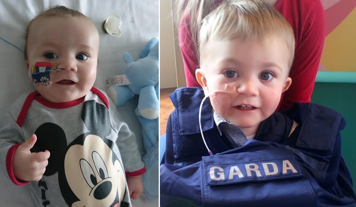 Garda David Stapleton is running a marathon on his 42nd birthday for Noah Quish pictured above