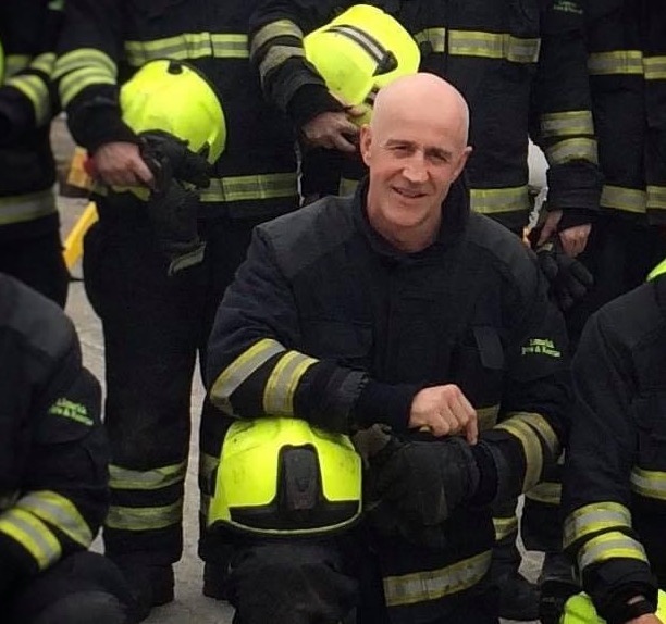 Des Fitzgerald pictured above is being honoured by his colleagues at Limerick Fire Rescue Fundraiser