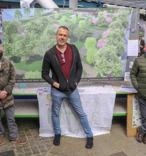Thomondgate Nature Park Project is a campaign set up by the community to develop a safe and secure national park to allow people to reconnect with nature. Richard Lynch (centre) pictured above with Kevin Keily and Pat Murphy of Thomondgate Nature Park project at the Limerick Milk Market. Picture: Hugo Lynch/ilovelimerick