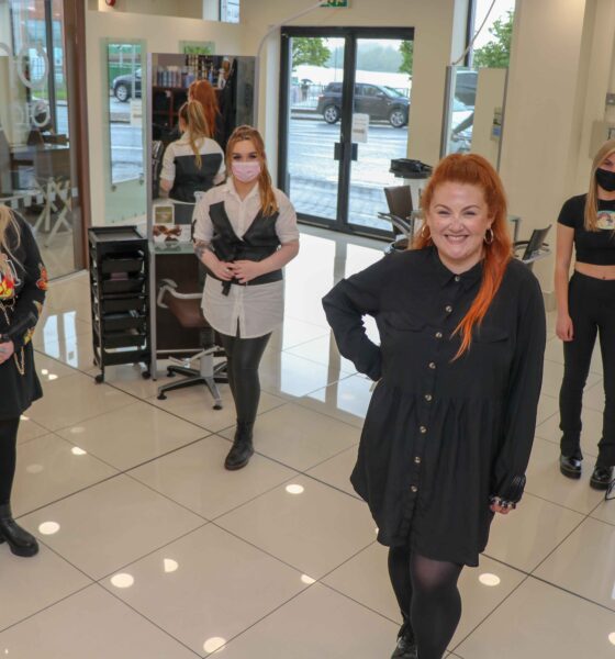 Bellissimo Limerick are recruiting - Lauren Masterson, Senior Stylist and Master ColourExpert of Bellissimo Limerick (in front) pictured with trainee stylists at the salon. Picture: Peter Cooney/ilovelimerick