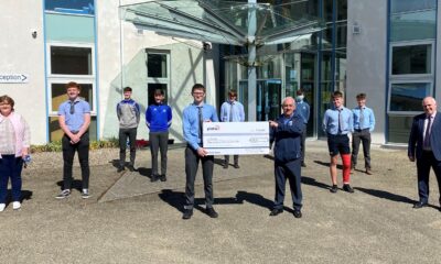 St Clements College donate to Pieta House - 5th year students donated as part of the fundraising efforts of the Anois Youth Leadership Programme
