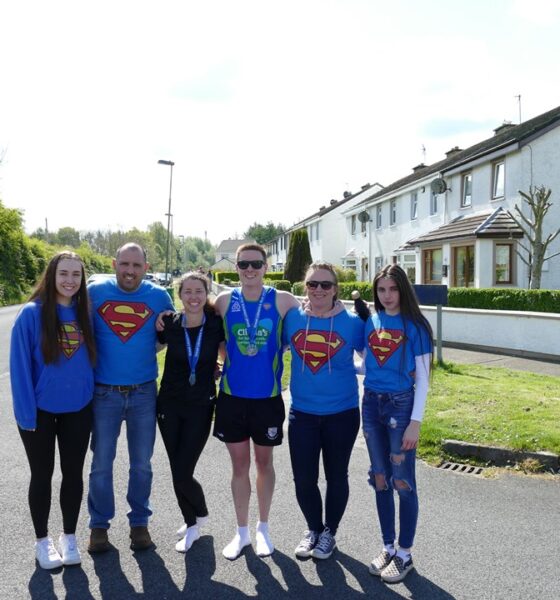 Daragh McCoy pictured above was supported by his girlfriend Ashling and his family and friends