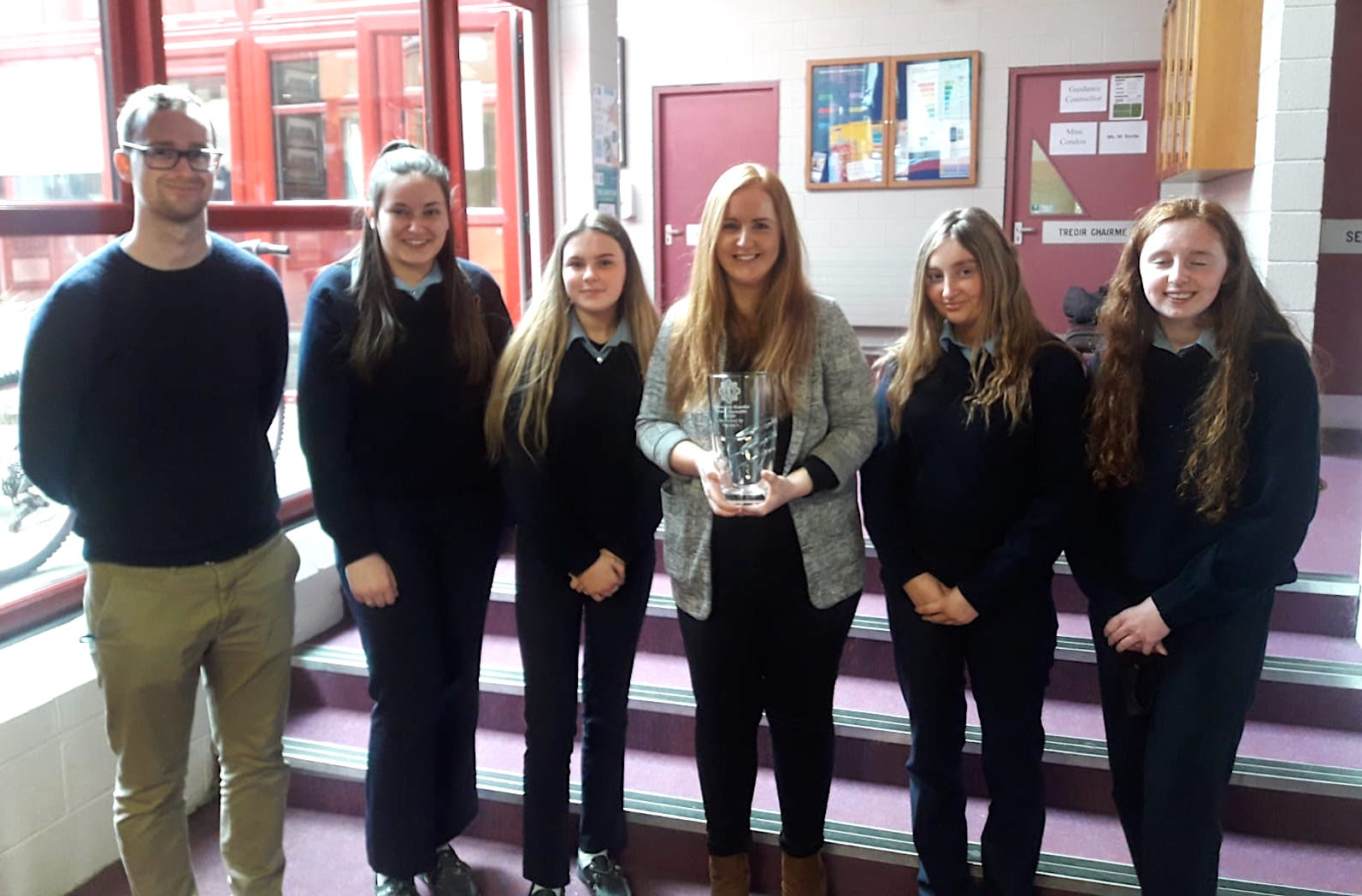 TY Students from Scoil Pol (pictured above) with the help of local businesses and money they collected through donations, prepared care packages which they donated to Novas, a homeless organisation.