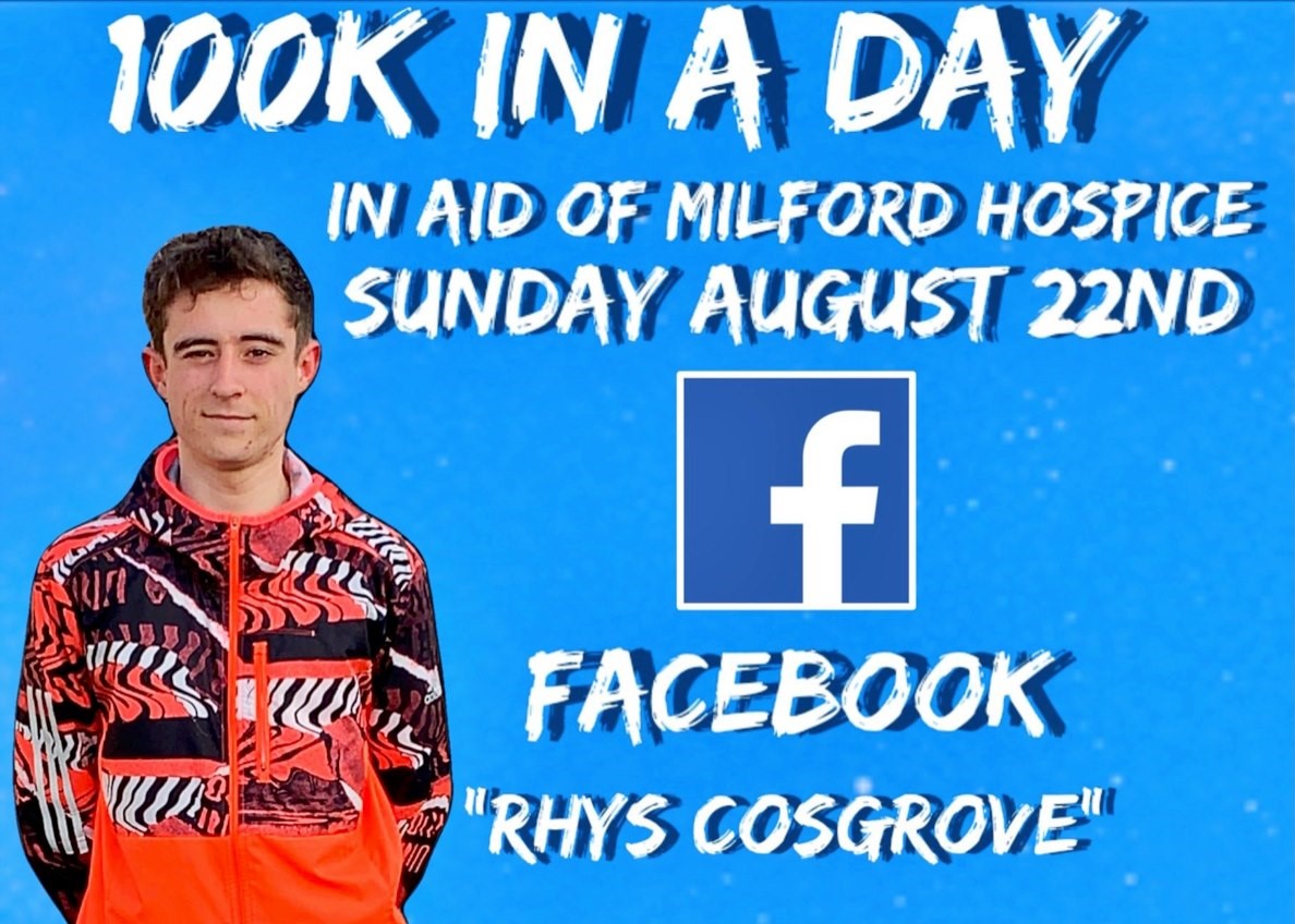 Rhys Cosgrove will be doing the challenge on August 22 for Milford Care Centre.