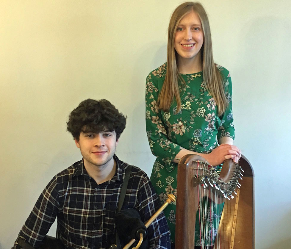 Sean O Riada Gold Medal - Siblings Michaél and Gráinne Fitzgibbon (pictured above) are competing in both categories of Harps and Pipes