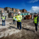 One Opera Square - Pictured L-R Kevin Mullery, Punch Consulting, Tomás Sexton, Coady Architects, David Conway, CEO Limerick Twenty Thirty and Natasha Corduff, Site Health and Safety Officer. Picture: Arthur Ellis