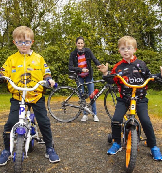 Tour de Munster 2021 – On hand to help announce the partnership was Aintree Grand National winning jockey Rachael Blackmore and twin brothers Conor and Killian Keane from Ardfinnan, Co.Tipperary. Picture: Patrick Browne.