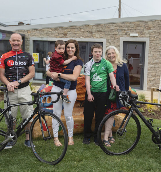 21st Annual Tour de Munster launch - Pictured are Barry and Fia Rogers, Paul Sheridan Tour de Munster Founder, Charlie Tuffy, Ellen Tuffy Chairperson DSI Limerick, Rory Winship, Therese Winship and Cycling legend Sean Kelly.