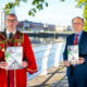 Limerick Libraries development plan - Pictured with Mayor Michael Collins is Damien Brady, Limerick City and County Librarian. Picture: Arthur Ellis.