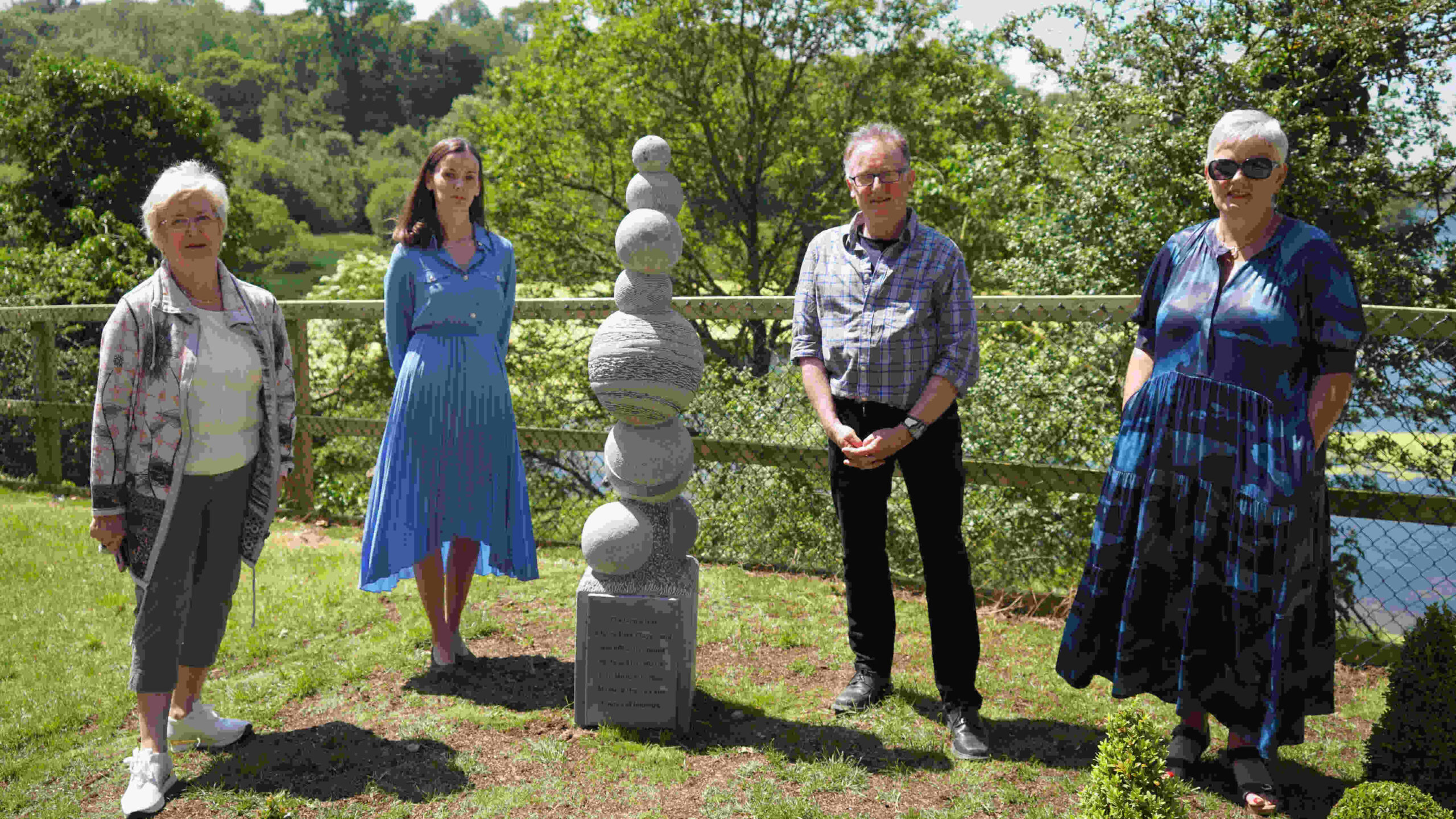 Cllr. Brigid Teefy, Lough Gur Manager Kate Harrold, Artist Robert Ryan, and Aine Barry from Lough Gur Development